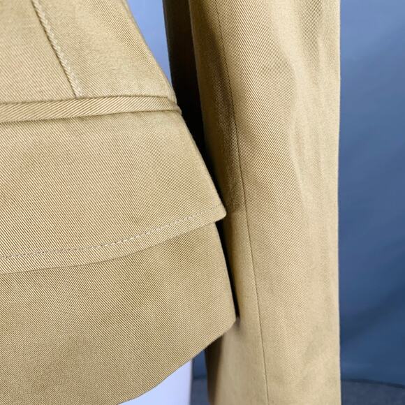 DOLCE & GABBANA Size 6 Khaki Cotton Twill Fitted Button Up Jacket Blazer - Picture 5 of 10